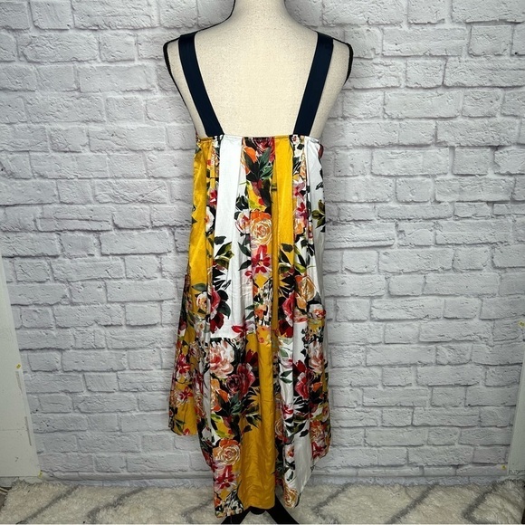 Katharine Kidd Lalita Yellow & Navy Flowy Floral Dress - Picture 6 of 16
